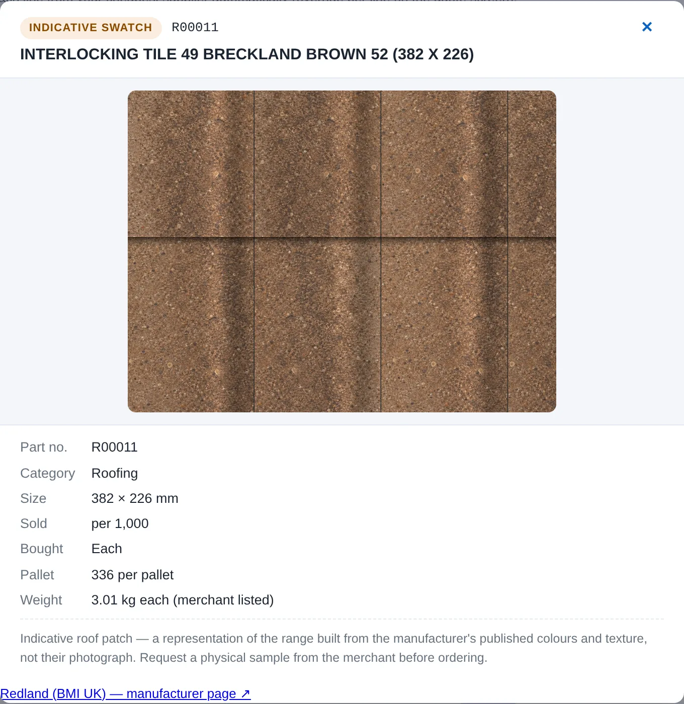 Roof tiles: the maker's profile and colour